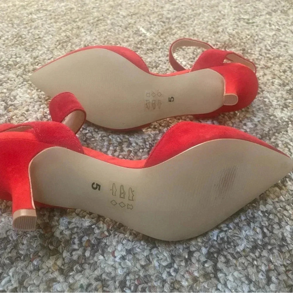 Sole Society Olivia Red Suede heels size 5 NWOT - Picture 3 of 8